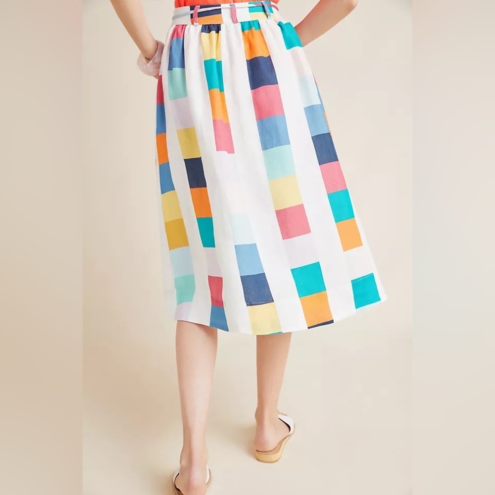 Corey Lynn Calter Piet Linen Midi Skirt - Picture 3 of 8
